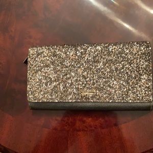 Kate Spade clutch gold lame evening bag